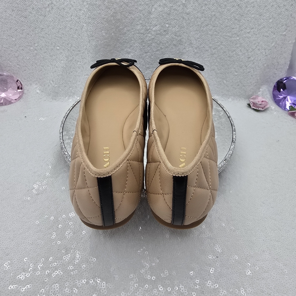 Coach Beige and Black Flats - Picture 7 of 13